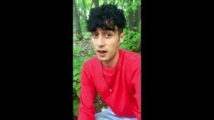 Forest teen fart in jeans