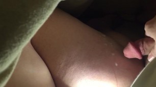 Cumming on her leg