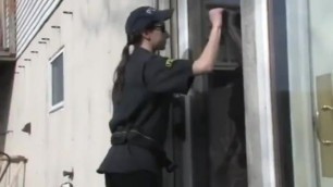 Hot Girl handcuffed and frisked by shady cop