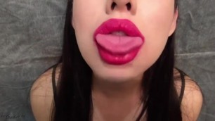 Beautiful girl mouth fetish