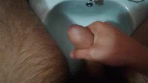 Almost caught masturbating in the bathroom