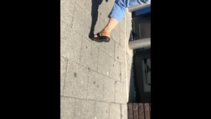 Candid turkish feet slowmotion