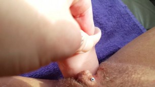 Public masturbation fucking my big dildo until I squirt