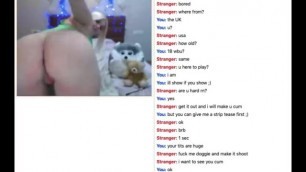 Omegle Girl Strips and Shows Ass and Tits on Webcam