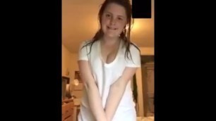 teen slut has fun stripping