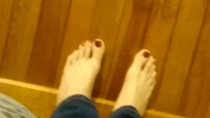 Exquisite Red toe nail super orgasm