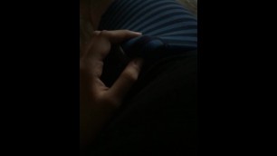 My girl has her hand on my dick while she sleeping