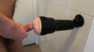 Horny teen boy fucks fleshlight