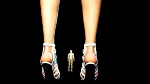 Afro Giantess (High heel crushing and stomping)