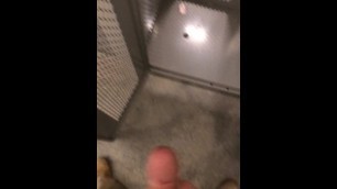 Army guy cums in locker room