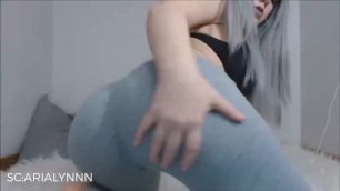 I squirt into my new yoga pants | hot Video