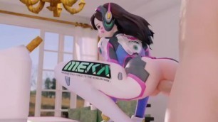 D.Va Tiny Teen Anal Sex Wearing Tight Outfit