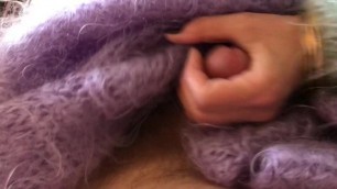 Fluffy Purple Mohair Handjob
