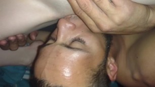 Little petite teen getting fucked by a hot  mixed guy