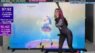 Dance. Amouranth tight Venom costume