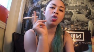 Miss Dee Nicotine Fetish Smoking Slave Girl!