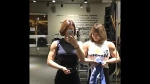 Korean Fitgrils arms checking out