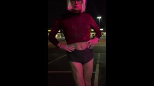 Sexy Transgender  Public tease Sissy Slut