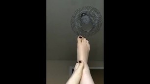 sexy teen shows off cute feet