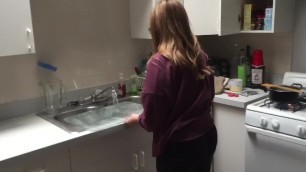 Fucking my step daughter while she makes dinner