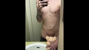 Tattooed teen Creampie sex toy