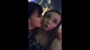 Interracial lesbian kissing