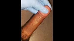 Lots of Dick | Hairy Amateur Solo Masterbation w/ Glove