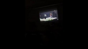 Not porn but instead Fallen Kingdom on a projector that I didn’t record