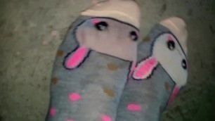 Cute Bunny Socks Play