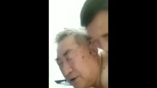 CHINESE GRANDPA AND DADDY IN BATHROOM..22