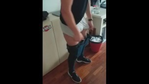 Homeboy shakes his dick in front of the lads. NO HOMO