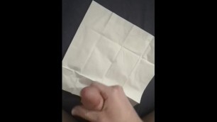 cumming on a tissue