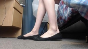 Flats Shoeplay and Dangling in Bed
