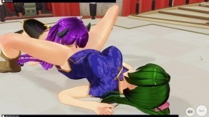 [CM3D2] - Fire Emblem Hentai, Lyn And Camilla Pleasure Each Other And A Man