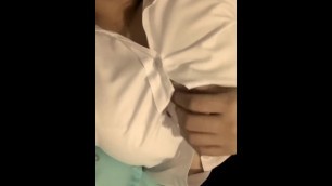 Minnie Thai College girl show in uniform big boobs