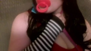 Beautiful Girl suck pacifier