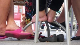 The Table With Asian Barefoot Ladies