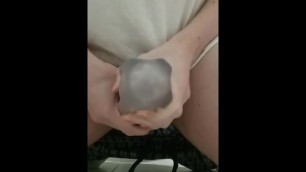 Thick cock fucking and cumming inside a toy