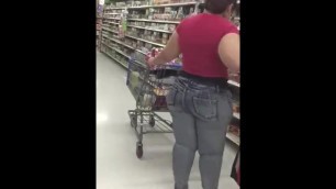 Secretly Recording My Sexy Aunt's Nice Ass In Tight Jean At The Store