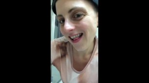 Cute preop trans man brushing his teeth