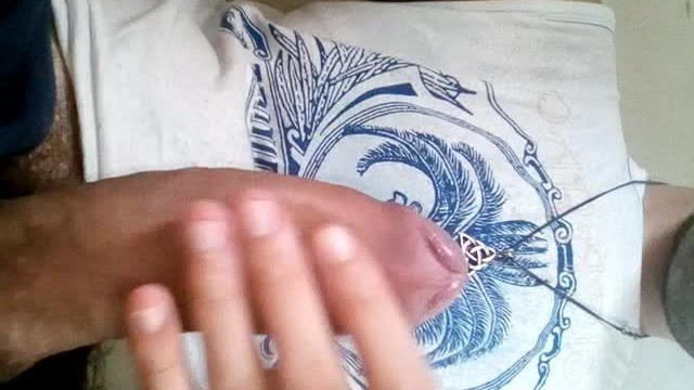 Horny, stroking in the bed, trying to lick my own cock and cumming