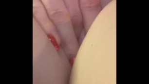 Fingering my wet little pussy