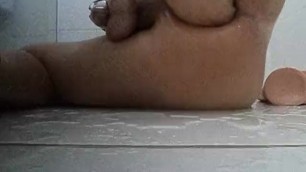 Self fisting gaping in chastity