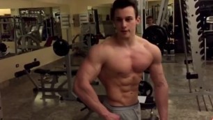 AM Stud posing in gym