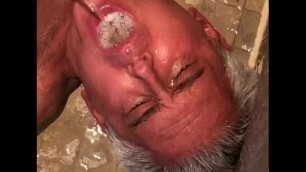 Beta loser pissing on his face!
