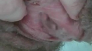 Hairy creamy pussy