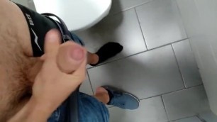 Masturbating in supermarket toilets