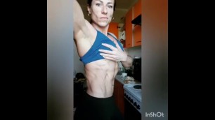 Veiny Abs and Female Muscle Body Flex