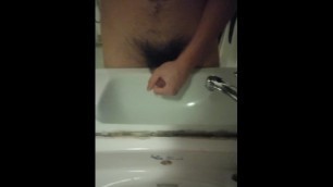 teen boy wash his dick and cum in the sink