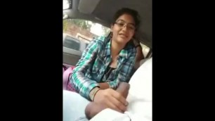 sri lankan girl in a car